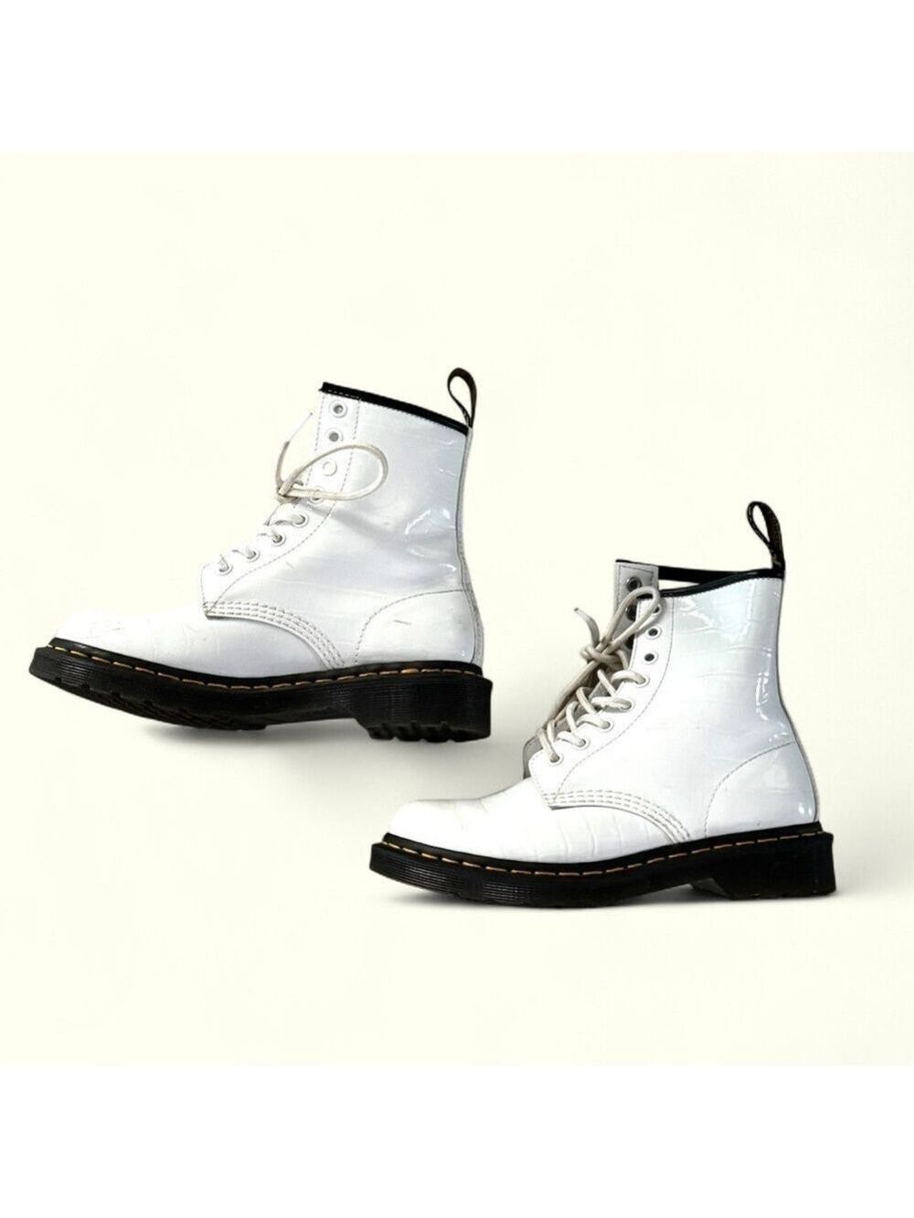 Dr. Martens 1460 Patent Leather Lace Up Boots Size 6